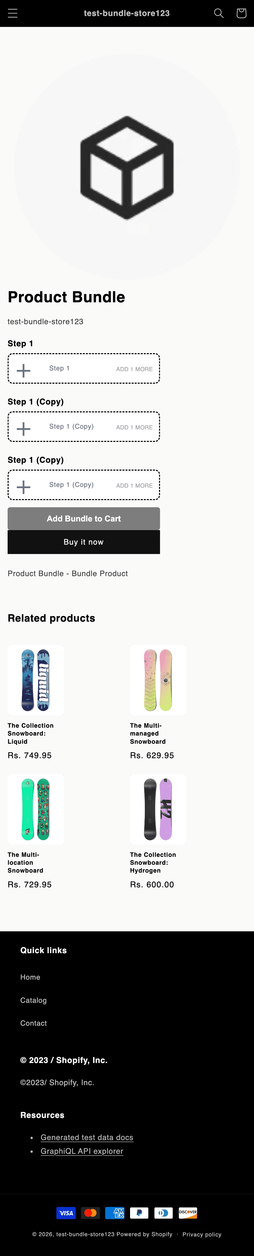 A live product-page bundle on iOS — mix & match apparel bundle